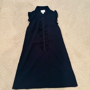 Lilly Pulitzer Navy Blue Adalee Dress with Gems Size 6, flare shift